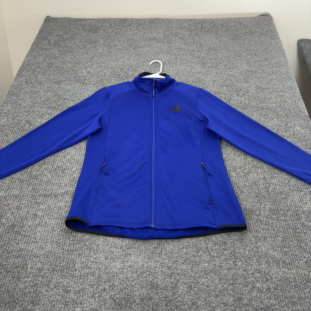 The North Face Fleece Jacket Womens L Blue Polyester Full Zip Mock Neck Gorpcore